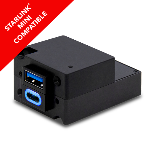 Mid-Continent Instruments and Avionics Max Power USB Charging Port 15With 3A And 100With 5A Out Per Port, 22-32 VDC In, Dual USB-A/USB-C Pd, Rear Connector, Lighted