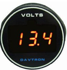 Davtron Model 451 Voltmeter/1.25 Round Mount Org Led