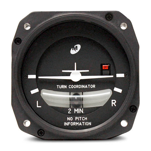 Mid-Continent Instruments and Avionics Turn Coordinator 11-32V LIT 28V 3P Brushless - 1394T101-3B