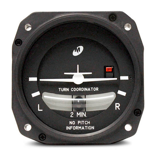 Mid-Continent Instruments and Avionics Turn Coordinator 11-32V LIT 28V 3P Brushless - 1394T101-3B
