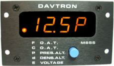 Davtron Model 655-1 O.A.T. C & F/ Pressure & Density Alt/ DC Voltage/ Front Mount Temp. Probe Included Voltage & Deviation Alarm