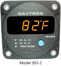 Davtron Model 303-2 O.A.T. F & C Voltage Rear Mount Temp. Probe Included
