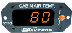 Davtron Model 307FCI Outside Air Temperature F & C Cabin Air Temp. Probe Included