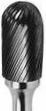 Carbide Cylindrical Ball Nose Burr 1/4 Aluminum