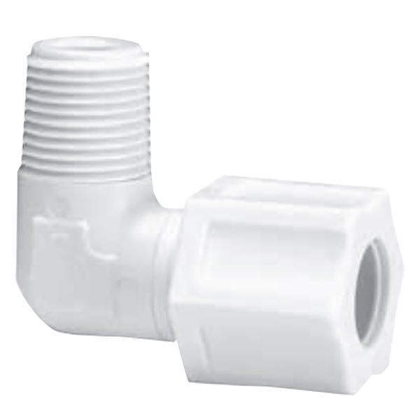 1/4 Tube, 1/4 Male NPT Nylon 90 Degree Compression Connector
