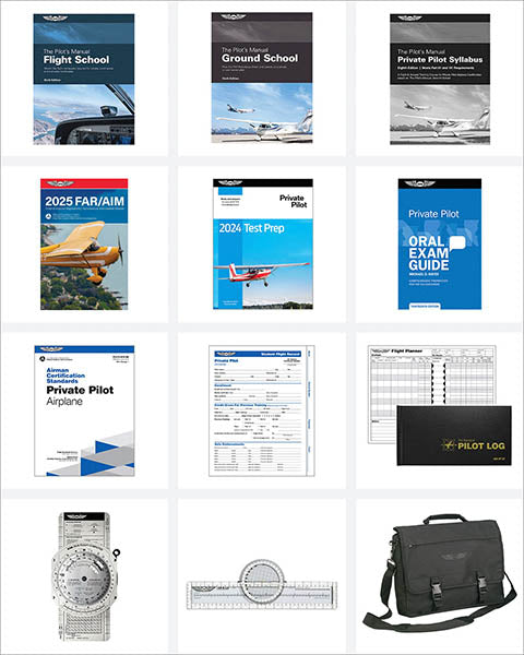 ASA Private Pilot Flight School Kit Part 141 With 2025 Materials