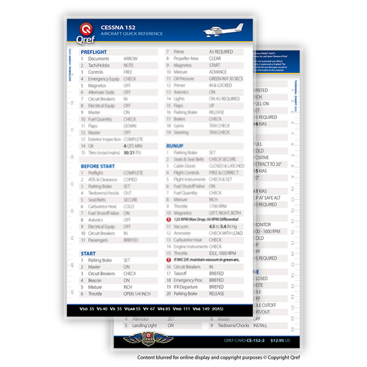 Cessna 152 QREF Card