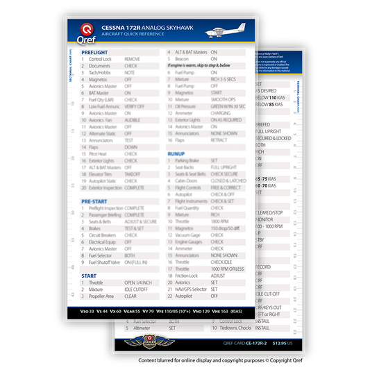 Cessna 172R QREF Card
