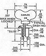 2600-4W Camloc Cadmium Wing Stud