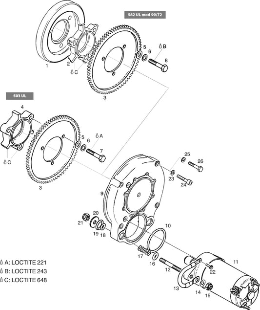 ROTAX 240-631 HEX. SCREW M6X40