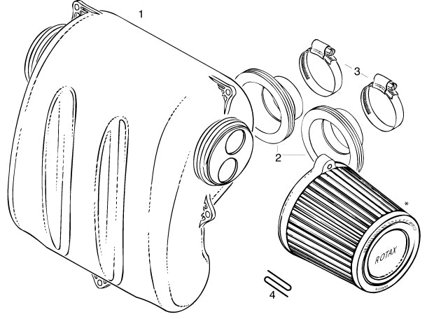 Rotax 503 | 582 Ul Engine Intake Silencer Parts