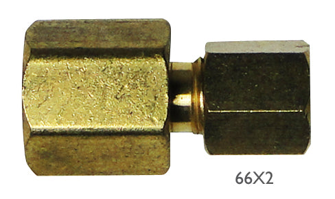 Weatherhead Brass Fitting # 66 X 2