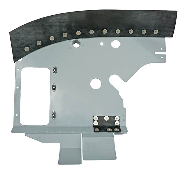 Airforms Inc. Right Hand Rear Baffle Powder Coated Black - AF0509069-15-PCBL
