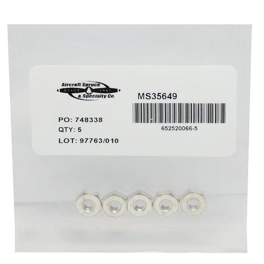 MS35649-286T Hex Mach Nut/Screw (Pack Of 5)