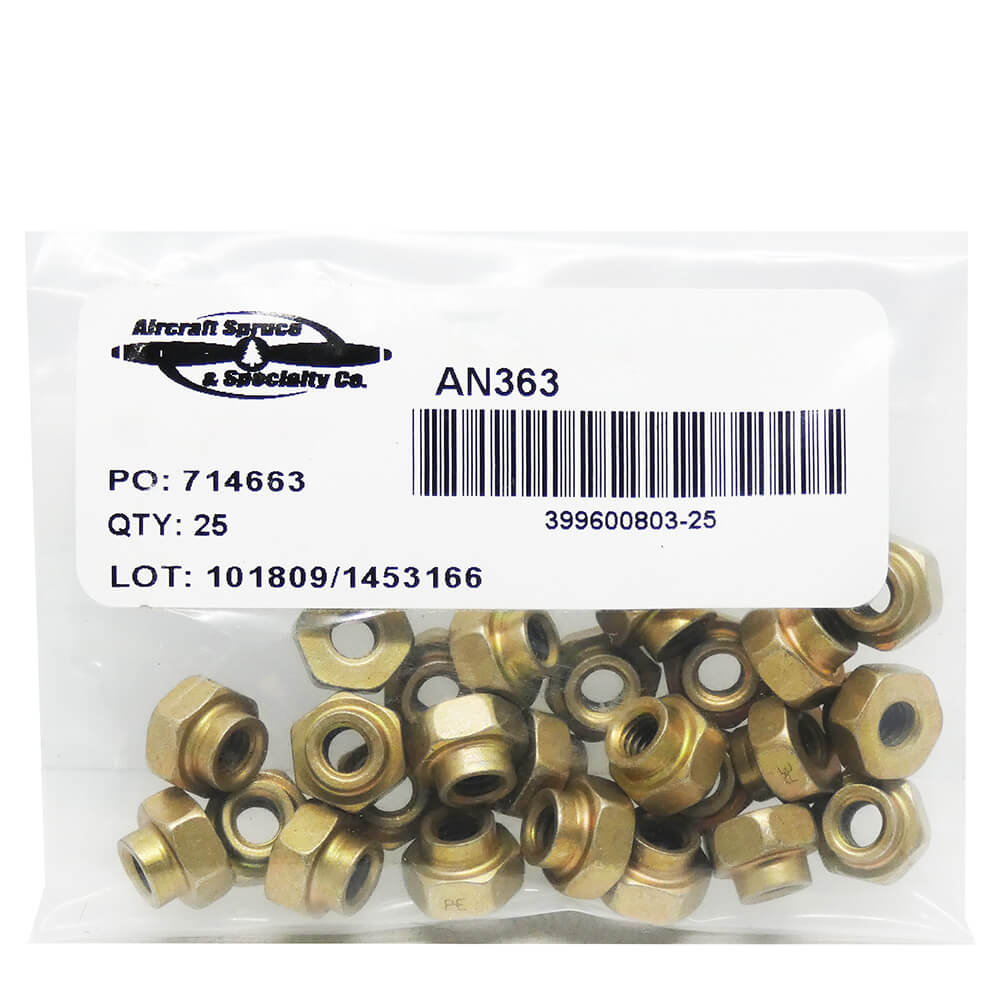 MS21045-08 Nut, Stop (Pack Of 25)