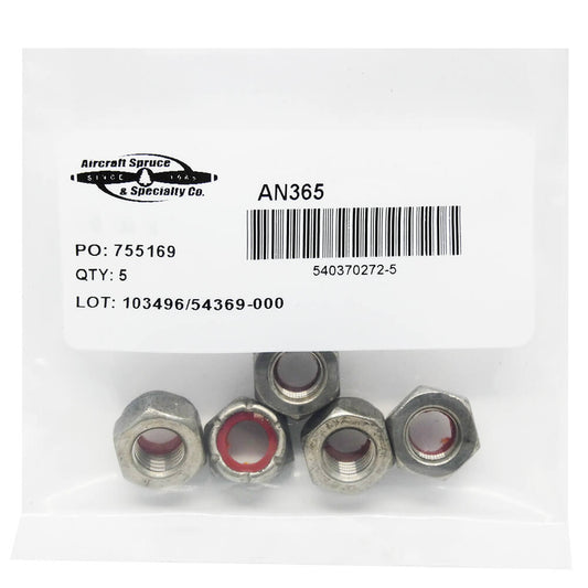 MS21044C5 Stainless Steel Stop Nut (Pack Of 5)