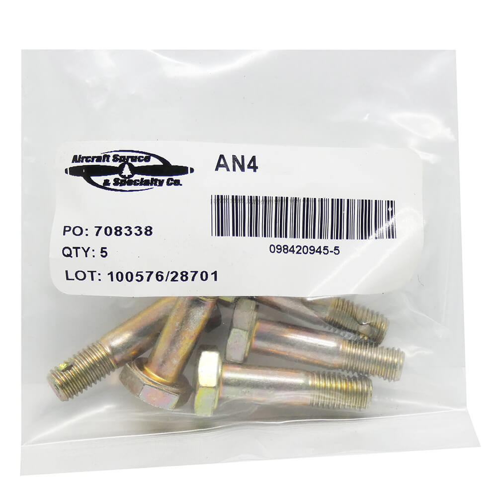 Bolt Undrilled AN4-42A (Pack Of 5)