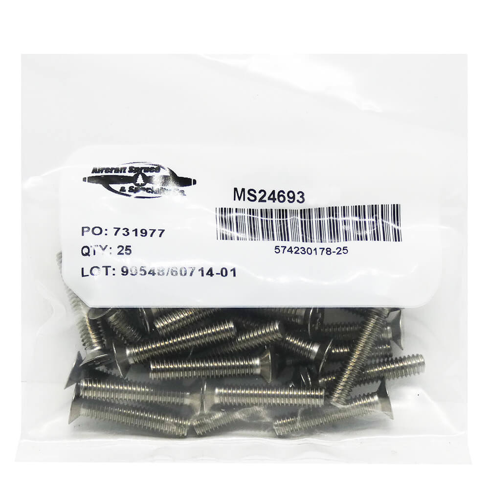 MS24693C53 Stainless Steel Machine Screw AN507C832R14 (Pack Of 25)