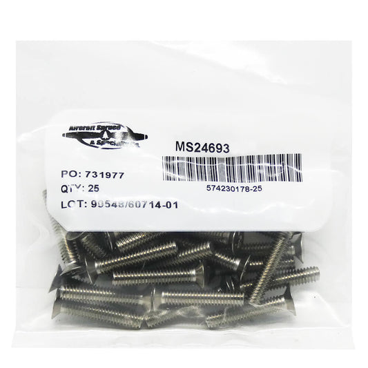MS24693C53 Stainless Steel Machine Screw AN507C832R14 (Pack Of 25)