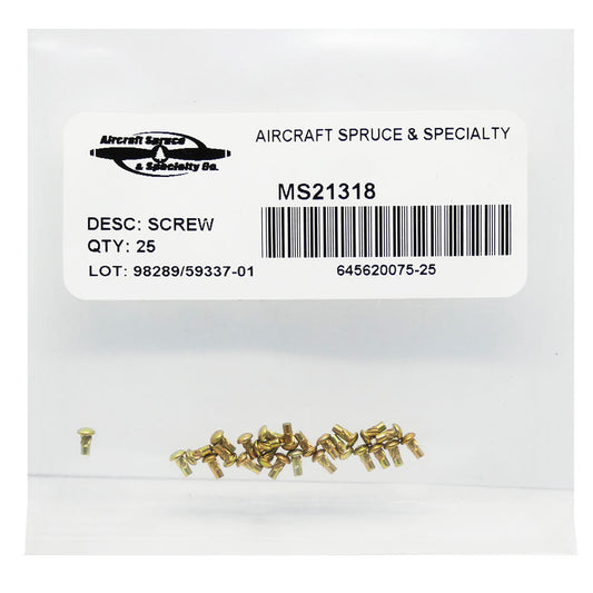AN535-4-3 Screw MS21318-20 (Pack Of 25)