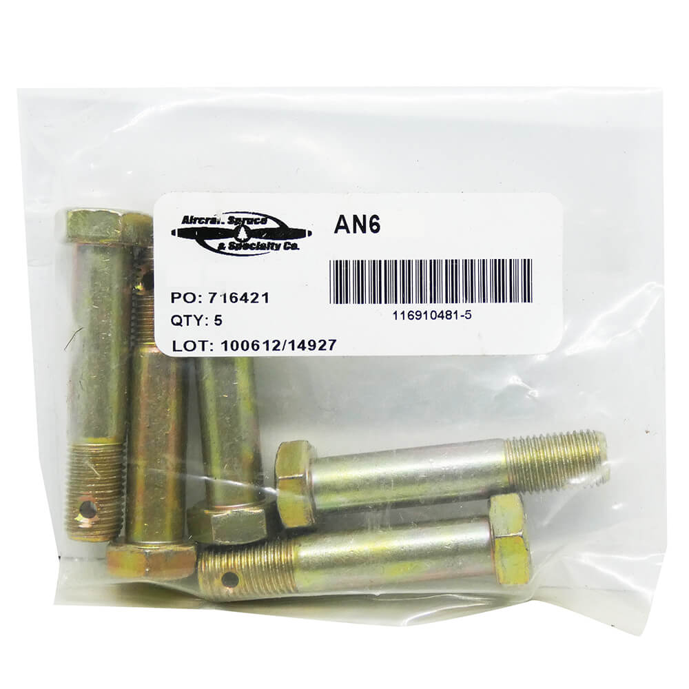 Bolt Undrilled AN6-33A (Pack Of 5)