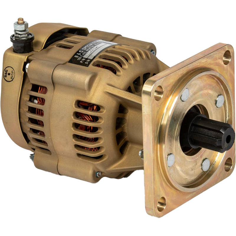 B&C Alternator Spline Driven For M14P 30 Amp BC412-H with LS-1B 28V - for Homebuilt