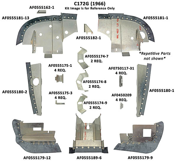 Airforms Inc. Engine Baffle Set Bard with Cowl Saver - C172G-BRCS