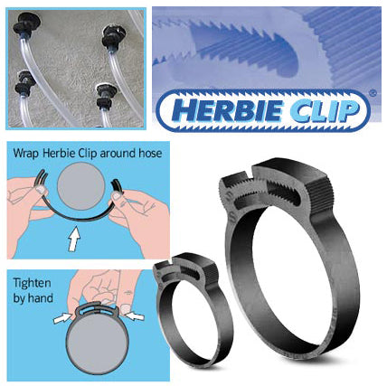 Plastic Hose Clamp - Herbie Clip - 0.48 - 0.56Inch - Black - PA66