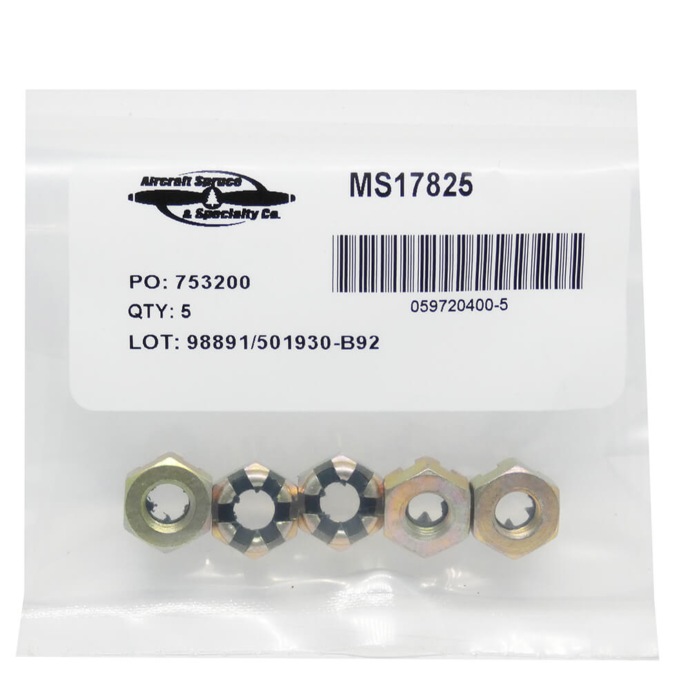 Castle Nut MS17825-5 (Pack Of 5)