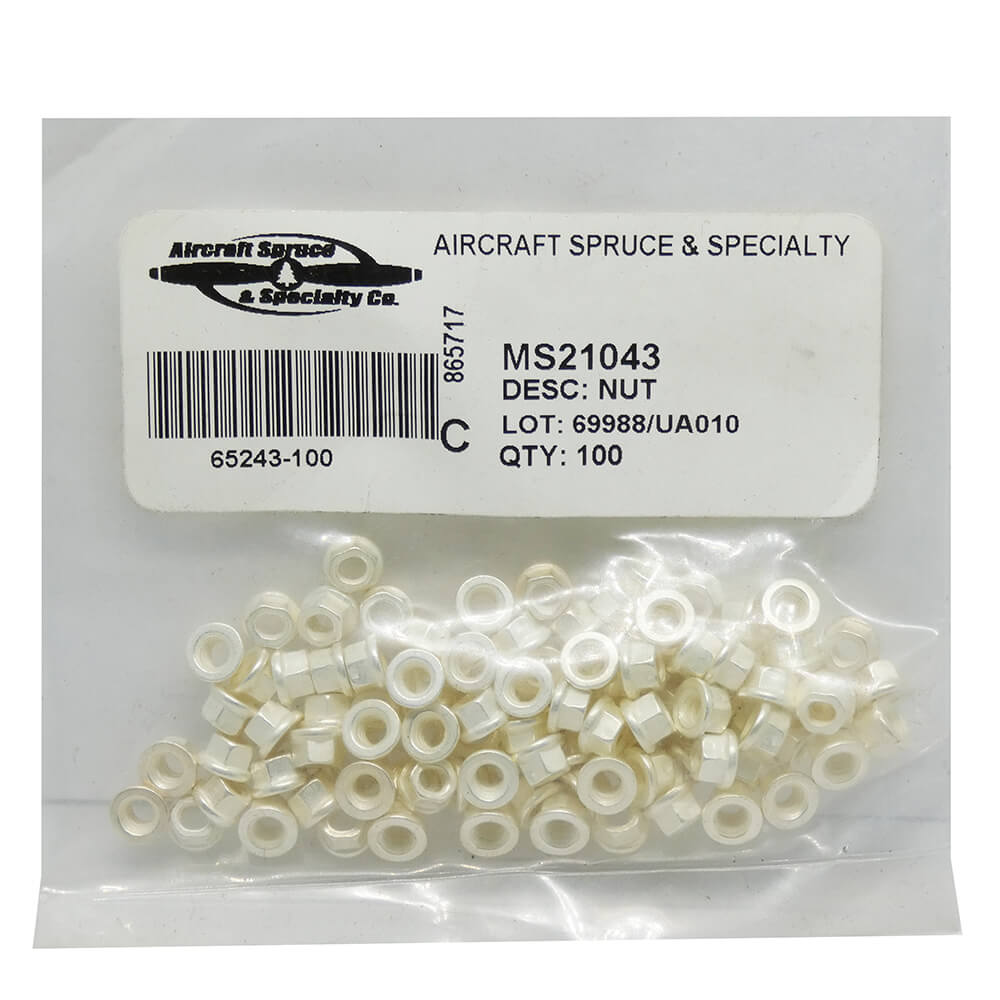 MS21043-04 Hex Nut (Pack Of 25)