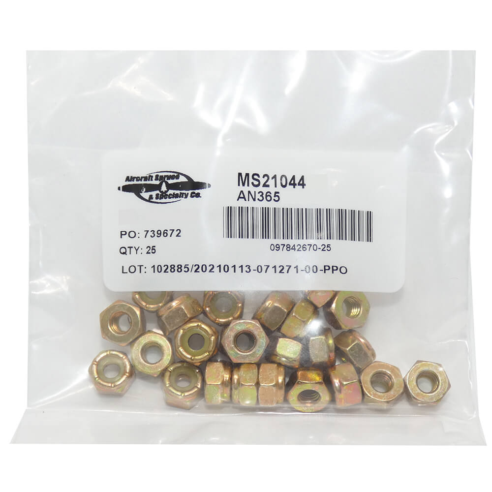 MS21044N5 Nut, Elastic Stop (Pack Of 25)