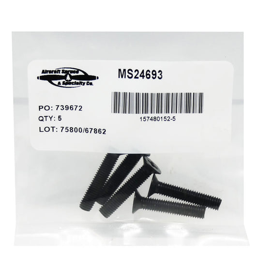 Brass Inst Screw MS24693-BB276 (Pack Of 5)