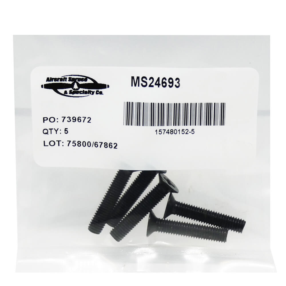 MS24693C298 Stainless Steel Machine Screw (Pack Of 5)