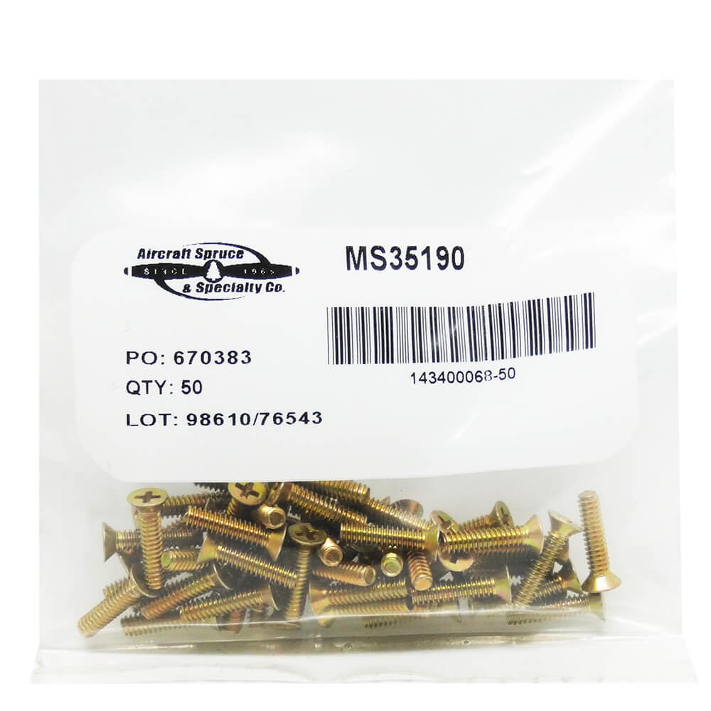 Machine Screw MS35190-240 (Pack Of 50)