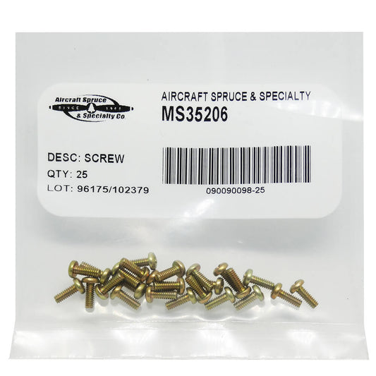 Machine Screw MS35206-249 (Pack Of 25)