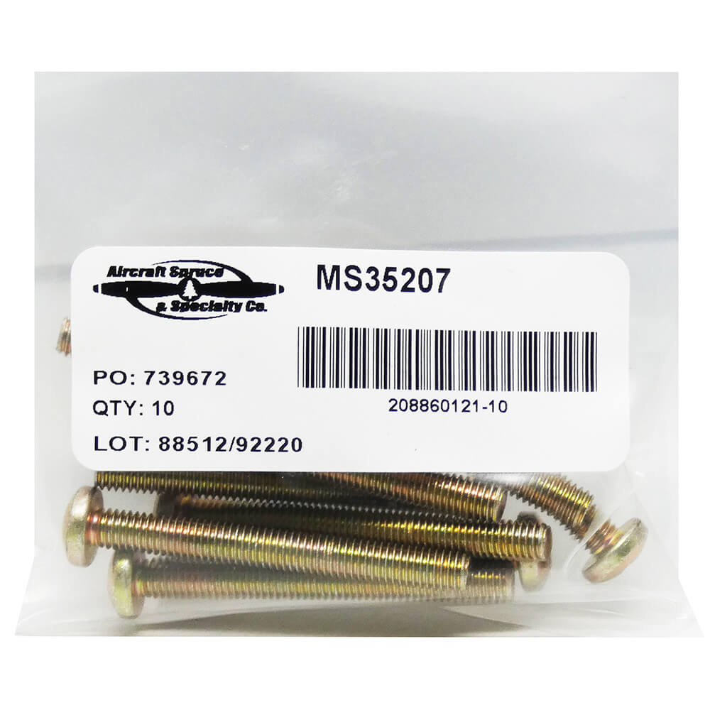 Machine Screw MS35207-270 (Pack Of 10)