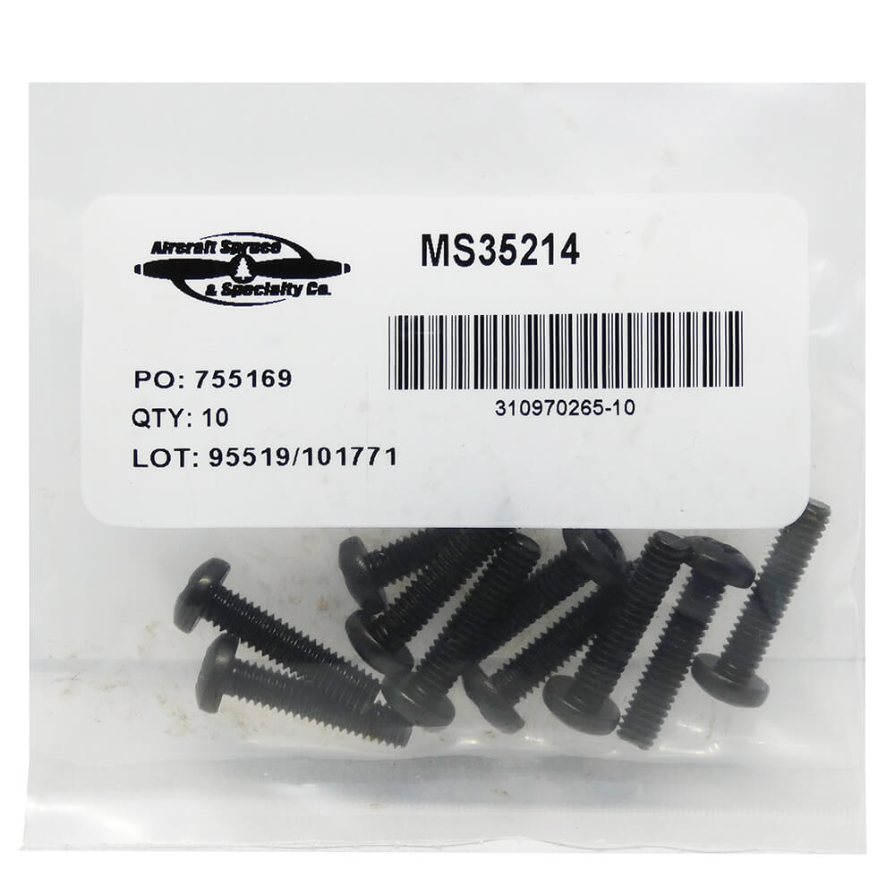 8-32 X 3/4 Pan Hd Black Ms (Pack Of 10)