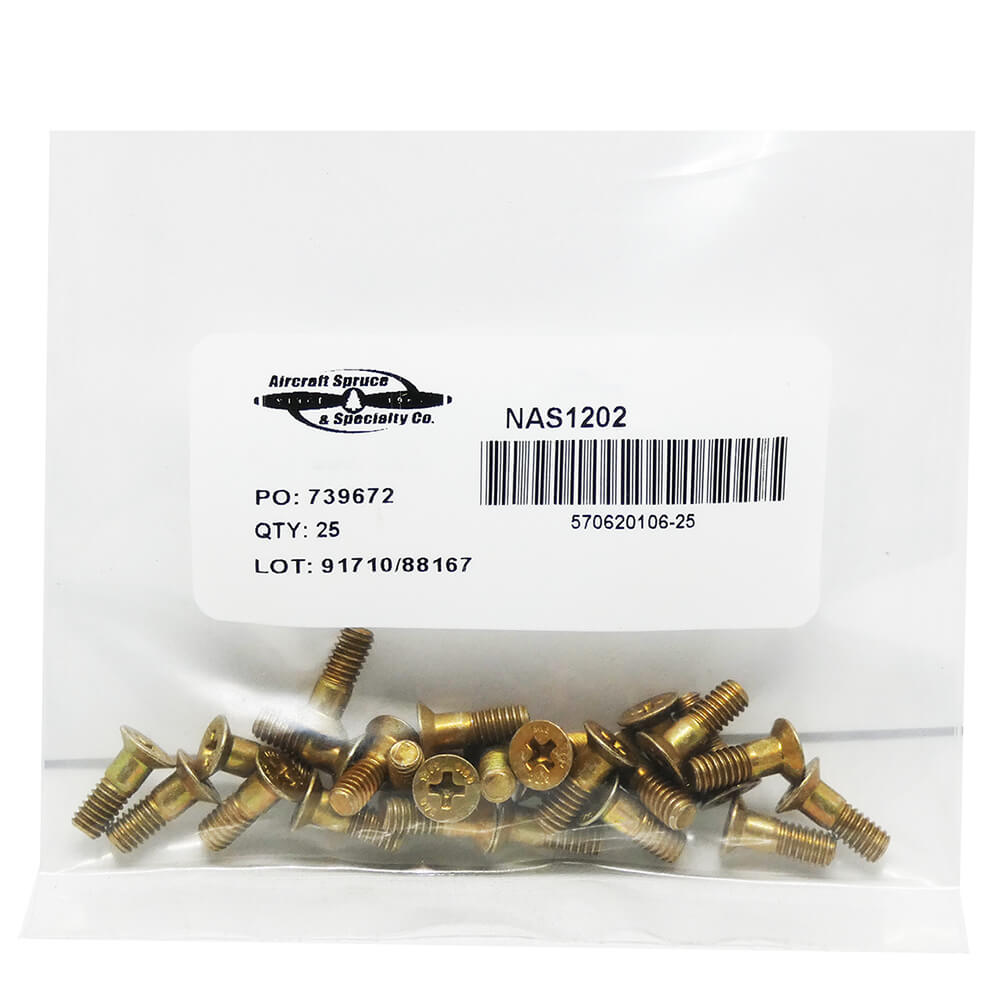 Bolt Flush Head NAS1202-5 (Pack Of 25)