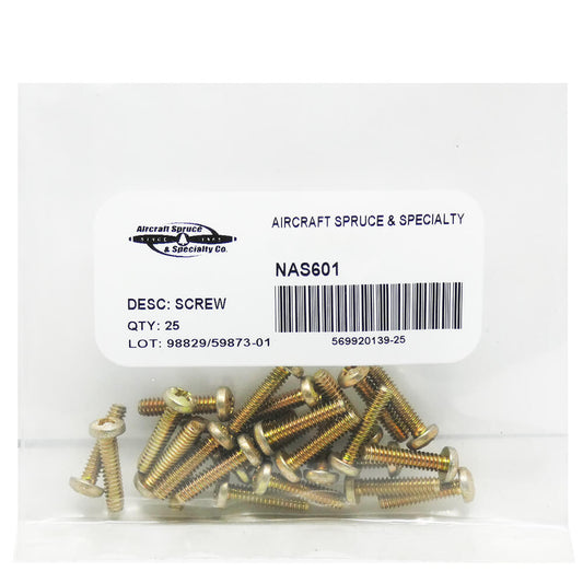 NAS601-9P Alloy Screw (Pack Of 25)