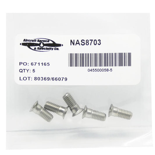 NAS8703U2 Ribbed Screw Reduced Flathd (Pack Of 5)
