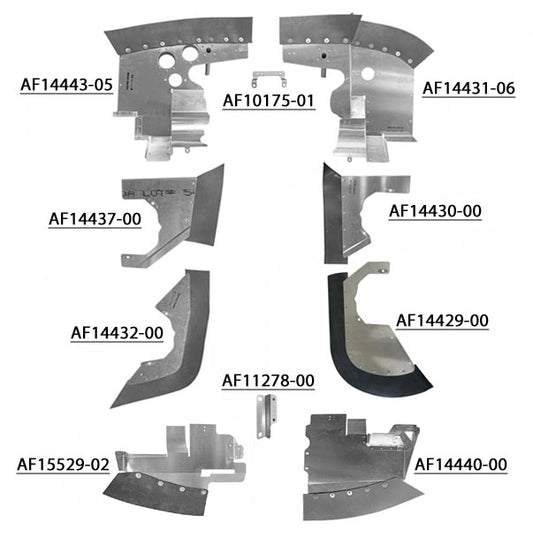 Airforms Inc. Engine Baffle Kit Powder Coated Cowl Saver - PA22150-PCCS