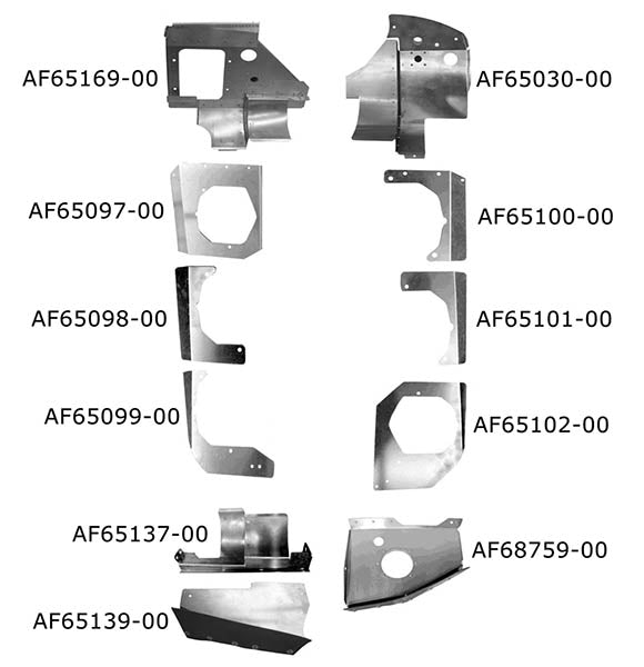 Airforms Inc. Engine Baffle Kit Bare Blue Seals - PA28235-BRBL