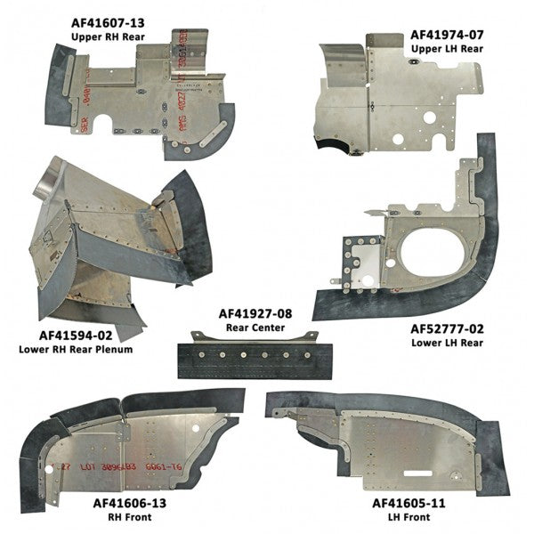 Airforms Inc. Engine Baffle Kit Bare Black Seals - PA31350-BRBK