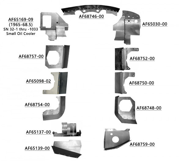 Airforms Inc. Engine Baffle Kit Bare Black Seals - PA32260-6568.5BRBK
