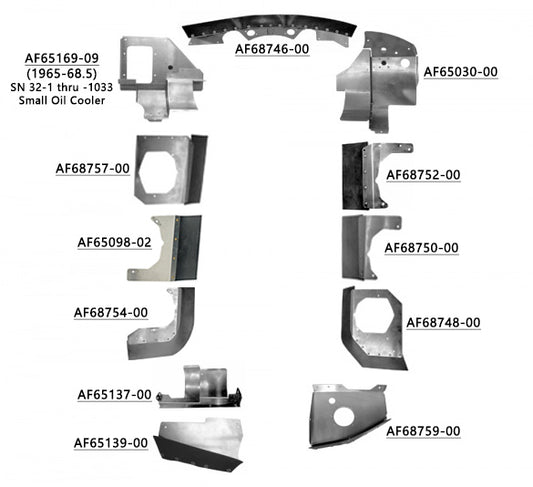 Airforms Inc. Engine Baffle Kit Bare Cowl Saver - PA32260-6568.5-BRCS