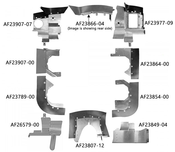 Airforms Inc. Engine Baffle Kit Powder Coated Cowl Saver - PA39-PCCS