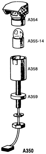 Whelen A354 Post Light Head Assembly Red
