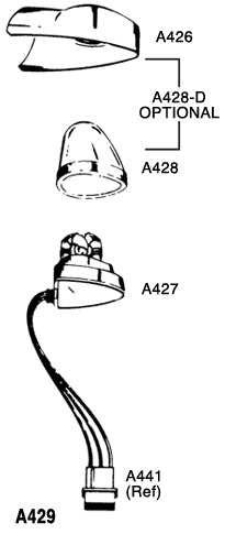 Whelen A428C Clear Lens RFI Sh