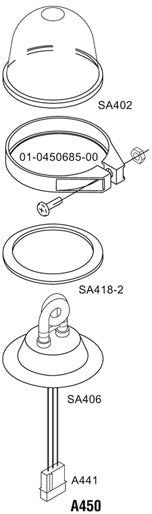 Whelen SA402 Clear Glass Lens