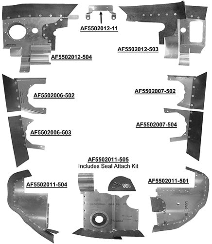 Airforms Inc. Engine Baffle Kit Bare Cowl Saver - AA5B-BRCS